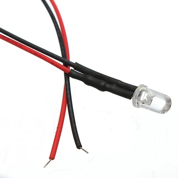 50tk/palju DIY Led Dioodid 20cm Eel Traadiga 5mm LED Lamp Pirn Prewired Emitting Diodes DIY Kodu Kaunistamiseks DC12V