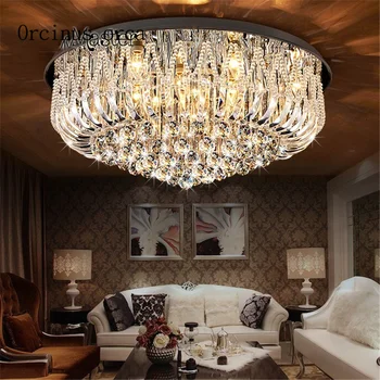 Elutoas lamp, kristall-lampi, dome light, lae lamp, LED, kaasaegne, lihtne, Euroopa stiilis magamistuba lamp