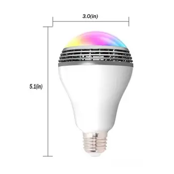 E27 Lamp Smart LED Lamp 2-in-1 Wireless Bluetooth 4.0 Kontrolli RGB-Värv Muusika Kõlar Taimer LED Pirnid