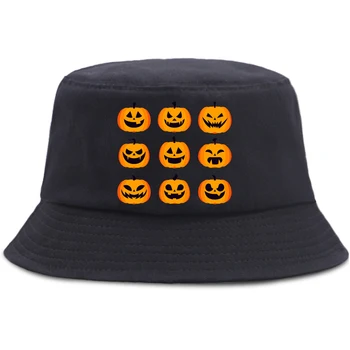 Naljakas Halloween Pumpkin Kopp Ühise Põllumajanduspoliitika Vabaaja Naljakas Päike Müts Harajuku Puuvill Kopp Mütsid Unisex Väljas Päikesekaitsetoodete Fishermans Müts