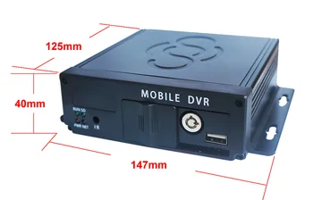 Car DVR 8CH SD Diktofon Buss Veoauto Takso Mobiil DVR Salvestada Video Faili SD-kaardi), Max Toetus 256GB SD-kaart, vene MENÜÜ