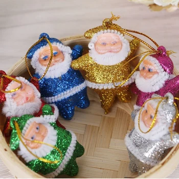 6 Tk Muti-Värv Santa Claus Nukud Pentants Mini Jõulupuu Tilk Kaunistused Rippuvad Kaunistused Koju Uue Aasta Kingitused