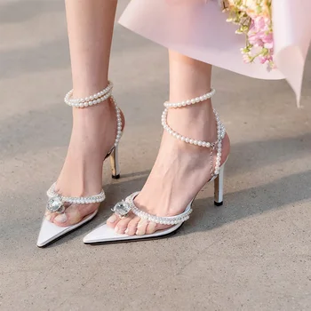 Klassikaline Disain Pulm Kingad Põhilised Naiste Sandaalid Lühike Elegantne Pikad Varba Seksikad Kõrged Kontsad 2021 Kleit Poole Vabaaja Jalatsid Naine