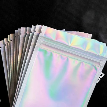 100 Tükki Mylar Holograafiline Suletavasse Kotti - 3.3 x 5.1 tolline Lõhn Proof Kotid - Suletav Soojuse Pitsat Kotid Komme