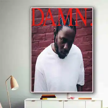 Art Plakati Print Sooja Kodu 8x12 12x18 24x36 Decor Lõuend Kendrick Lamar KURADI Kunsti Rap Muusika Ablum Räppar Star