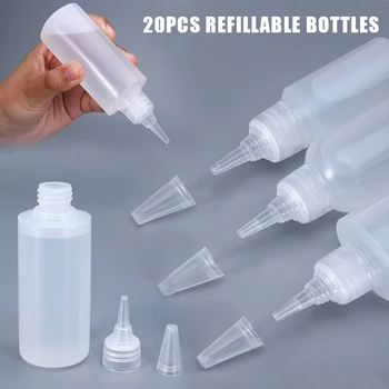20pcs Tühjad plastpudelid Korduvtäidetavaid Pudelid Kaasaskantav Reisi Mahuti Koos keeratava Kaaned Pigistada Pudelit 30ML/50ML