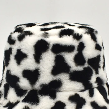 Unisex Talvel Soe, Kohev -, Plüüš-Kopp Müts Mitmevärviline Leopard Piima Lehma Prindi Lai Nokk Harajuku Panama Kalamees Kork