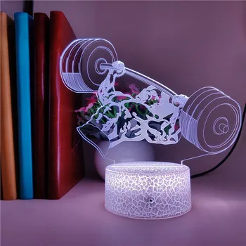 Pink Vajutage 3D Neon laualamp Akrüül Kulturismis Öö kõlarisüsteem, Jõusaal Culb Atmosfääri Decor Teismeline Tuba Nightlight Kingitus