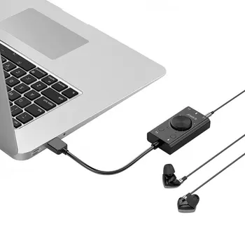 SC2 USB Väline helikaart Stereo Mic Kõlar Mikrofon Audio Adapter Mute Lüliti Helitugevuse Reguleerimine Tasuta Juht helikaart