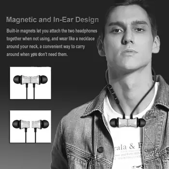 Magnet Bluetooth Stereo Kõrvaklapid Sport Peakomplekt iPhone X 7 8 Samsung S8 Xiaomi Huawei Veekindel Earbuds Koos Mic