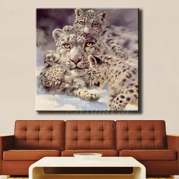 Kunagi Hetk, Teemant Maali 5D DIY Decor Leopard Pere Lumi Käsitöö Rhinestone Täis Square Diamond Drill Tikandid 3F884