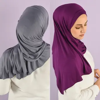 Praktiline Snap Kammitud Puuvillast Salli Lihtne Hooajaline Kasulik, Mugav, Stiilne Anti-Higi Pehme Moslemi Naiste Mood Kanda Hijab