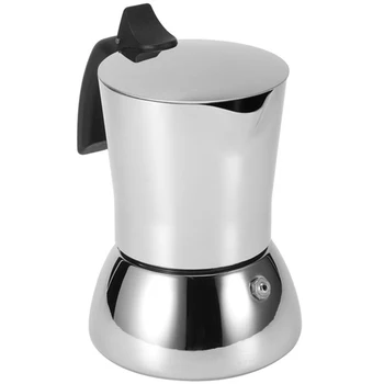 Roostevabast Terasest Pliidi Peal Espresso kohvimasin 4 Tassi Espresso Pot Mocha Pot Home Office kohvikus Kasutamine