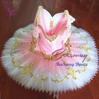 Roosa classical ballet tutu kleit Täiskasvanute tööalase Ballett hästi tihe võrgu sarnane kangas seelik Naiste Pannkook Tutu Custom Made Esmeralda Ballett Kostüüm