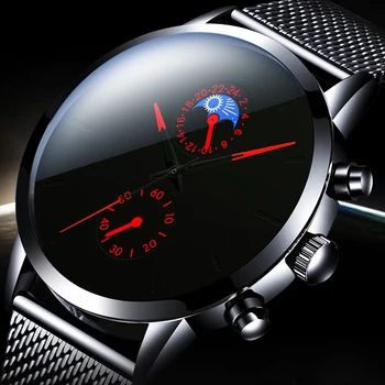 Reloj Hombre Mode Kella Viisil Äri Uhren Luxus Klassische Schwarz Edelstahl Silma Gurtel Quarz Armbanduhr Montre Homme