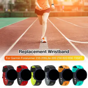 Uus 8 Värvi Pehmest Silikoonist Asendamine Käepaela Eest Garmin Forerunner 220/235/230/630/735 / 620 Smart Sport Watch Käepael