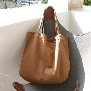 Lihtne Suure jõudlusega Kott Vabaaja Solid Color Üks-õlg Käekott Moes Lõuend Avatud Käekott Trend Shopping Bag Kott