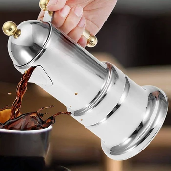 Roostevabast Terasest Moka Pot Stovetop Espresso kohvimasin koos turvaventiil 4 Tassi Kohvi Nõud Köök Tööriistad