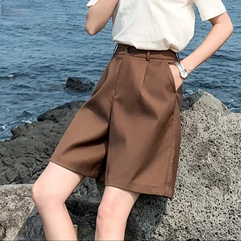 Kõrge Vöökoht lühikesed Püksid Naiste Tahked Värvi Ülikond Lühikesed Püksid Naiste korea BF Stiilis Streetwear 2020. Aasta Uus Vaba aja veetmise iga Päev