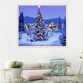 5D diamond maali cartoon Christmas tree maastiku-või ristpistes DIY rhinestone tikandid mosaiik tuba teenetemärgi puhkus kingitus