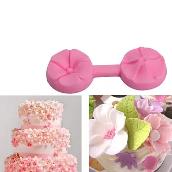 Küpsetamine Tööriistad 3D Fondant Hallituse Kook Teenetemärgi Hallituse Candy Silikoonist Roosa Cherry Blossom Ristik