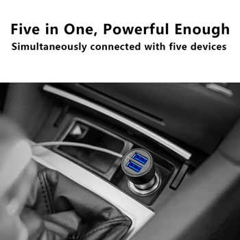3.1 5 USB autolaadija koos Splittery Universaalne Telefoni Car-Charger Samsung S10 S9 Plus S8 iPhone XS X 7 8 Plus Tablett