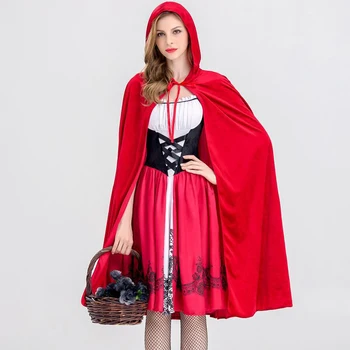 Uus Täiskasvanute Cosplay Kostüüm Little Red Riding Hood Seksikas Kleit Täiskasvanute Carnaval Purim Naiste Kostüüm Halloween Kostüümid