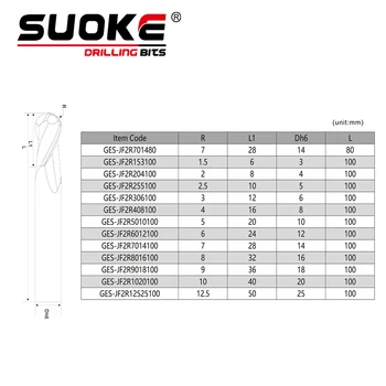 SUOKE 3tk/palju Palli Nina End Mill HRC70 Suure Raske CNC Milling Cutters Cnc Cutetr Vahendid