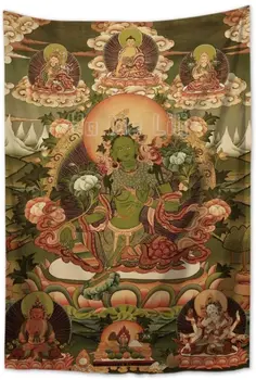 Roheline Tara Thangka Vaip, Plakat, Mille Suure Seina Kaunistamiseks