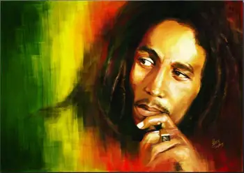 Bob Marley Art Suur SILK PLAKAT Dekoratiivset maali Seina maali 24x36inch