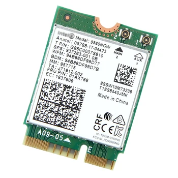 Dual Band Wireless AC 9560 Intel 9560NGW 802.11 ac NGFF Sisestage E 2.4 G/5G 2x2 WiFi Kaart, Bluetooth 5.0