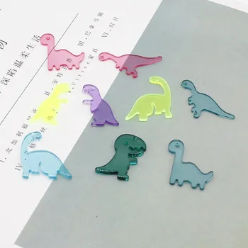 Cartoon akrüül tüdruk poiss värvikas dinosaurus kvaliteedi ehted diy käsitöö ehted aksessuaarid 10 tk