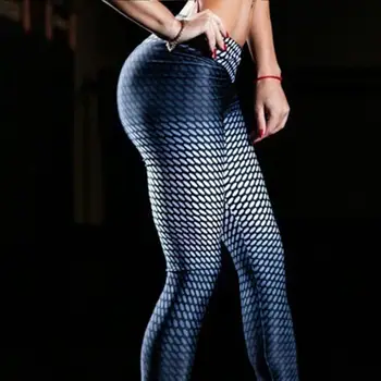 Naiste Jooga Püksid Gradient Värvi 3D-Printimine Kõrge Talje, Puusa Tõste Fitness Jooga Püksid, Säärised Activewear Töötab Püksid