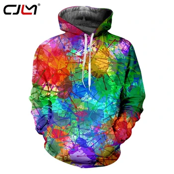 CJLM Digitaalne Trükkimine Sublimatsioon 3D Full Printida Värviline Tint Topp Mens Hip-Hop Streetwear Tilk-laeva Rõivad