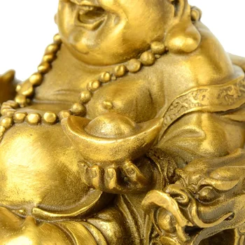 Avamine kerge Maitreya vask Buddha Teenetemärgi elutuba decor uuring joonis Buddha rikkus rikkust õnn statuette käsitöö
