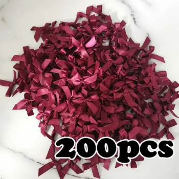 (200 tk) värske roosa lindi vibud Väike suurus Polüester Satiin pael Vibu Lill DIY Käsitöö-Dekoratsioon