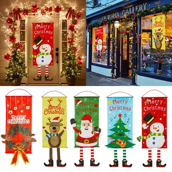 Häid Jõule Veranda Ukse Bänner Ripub Ornament Jõuluehe Kodu Xmas Navidad 2020 Head Uut Aastat 2021