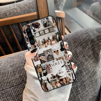Fashion trend ajakirja Telefoni Puhul Huawei P Mate 10 20 30 40 Lite Pro smart Z 2019 nova 5t must Hoesjes Maali Coque