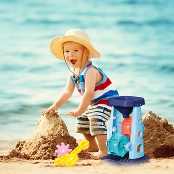 5tk Laste Rand Mänguasja Komplekt Baby Beach Mänguasi Liiva Set Labidas Reha Värvikas Ocean Beach Mänguasjad Mängib Väljas Aiad
