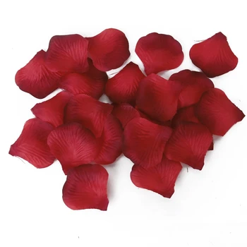 100tk Roosi kroonlehed tehislilled pulmad Dekoratsioon - Järgult Punane