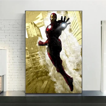 Marvel Avengers Superkangelane Seina Art Lõuend Maali Lapsed Toas Seina Decor Akvarell Klassikaline Multikas Imestad, Plakatid ja Pildid