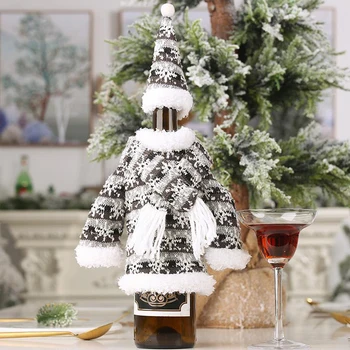 Jõulud Veini Pudel Hõlma Häid Jõule Decor Kodus 2021 Natal Noel Jõulud Tabel Decor Xmas Kingitus Head Uut Aastat