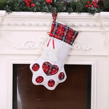 Jõulud ladustamine Sokid Lemmiklooma Koera Käpa kingikoti Xmas Tree Kaunistused Chrismas Kaunistused Koju Navidad 2020 head Uut Aastat 2021