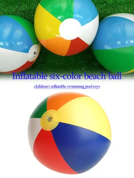 22cm Täispuhutav Beach Ball Chidren Bassein Mänguasi Vee Mängu Sport PVC Pall Sünnipäeva Teenetemärkide Lõbus Kingitus