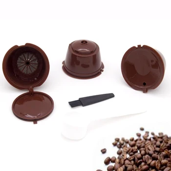 3TK Korduvtäidetavaid Kohvi Kapsel Cup Nespresso Korduvkasutatavad Kohvi Kapsel Lusikaga, Harjaga Kohvi Filtrid Kohvi Tarvikud