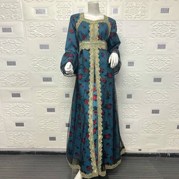 Pits Seal Kaftan Abaya Dubai Moslemi Mood Hijab Kleit Türgis Islam Kleidid Naistele American Clothing Rüü Femme Musulman De Režiim