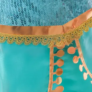 3-8 Aasta Suvel 1 Sätestatud Lapsed Kawaii Aladdin Kostüüm Printsess Riided Tüdrukutele peep varba kingad Pool Fancy Kleit Cosplay kaheosalised Ülikonnad