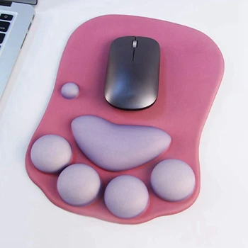 Ergonoomiline hiirepadi koos Multifilmi Kass Randme Padi, Non-Slip Pehme ja Mugava Silikoonist Gaming Mouse Pad