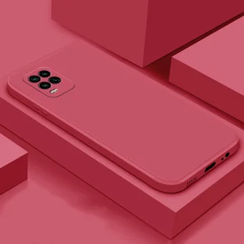 Eest Xiaomi 10 Noorte 5G Pehme TPU Silikoon Kaitsva Square Telefon Puhul Lihtne Purea Värvid tagakaas Fundas