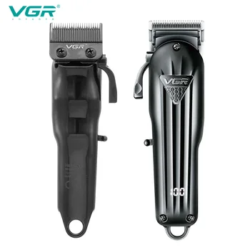 VGR 282 Electric Hair Clipper Laetav Professionaalne Isikliku Hügieeni Barber Trimmer Meeste Pardel LCD USB Lõikamiseks V282